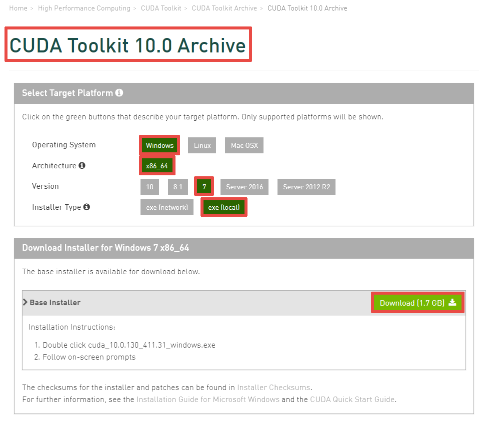 nvidia cuda toolkit 10.0